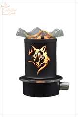Selected Scent Electric Warmer For Wax Melts And Oils with wolf design and adjustable heat control