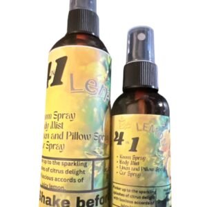 Lemon 4 IN 1 Fragrance Spray and Body Mist for Linen, Cars, Rooms and Body
